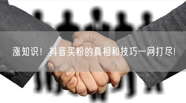 涨知识！抖音买粉的真相和技巧一网打尽!