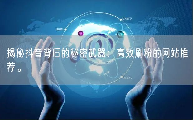 揭秘抖音背后的秘密武器：高效刷粉的网站推荐。