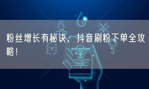 粉丝增长有秘诀，抖音刷粉下单全攻略！