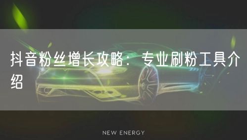 抖音粉丝增长攻略：专业刷粉工具介绍