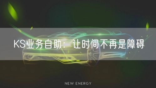 KS业务自助:让时间不再是障碍