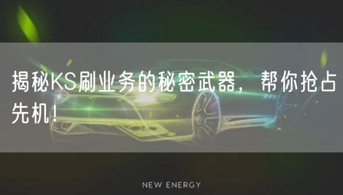 揭秘KS刷业务的秘密武器,帮你抢占先机!