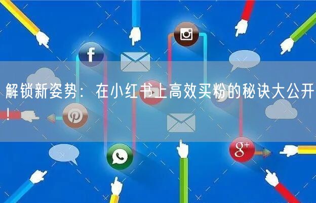 解锁新姿势：在小红书上高效买粉的秘诀大公开！