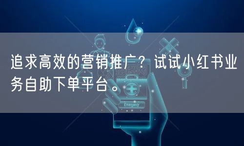 追求高效的营销推广？试试小红书业务自助下单平台。
