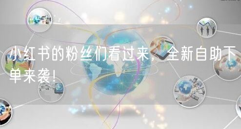 小红书的粉丝们看过来，全新自助下单来袭！