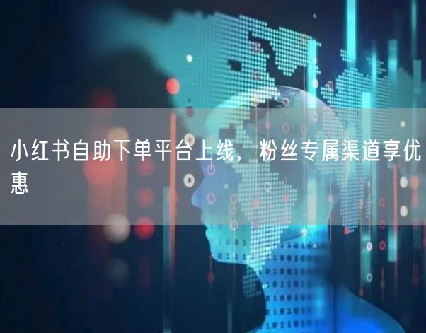 小红书自助下单平台上线，粉丝专属渠道享优惠