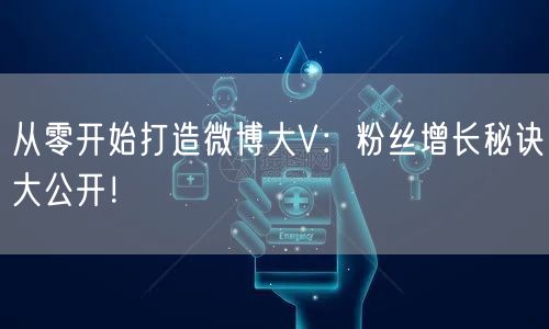 从零开始打造微博大V：粉丝增长秘诀大公开！