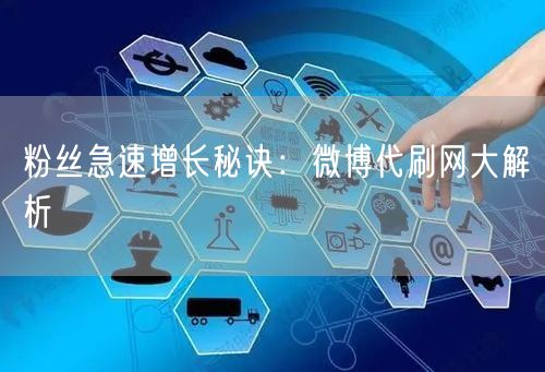 粉丝急速增长秘诀：微博代刷网大解析