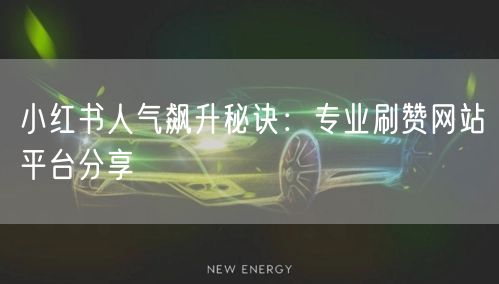 小红书人气飙升秘诀:专业刷赞网站平台分享