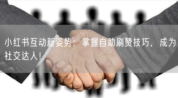 小红书互动新姿势：掌握自助刷赞技巧，成为社交达人！