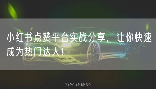 小红书点赞平台实战分享，让你快速成为热门达人！