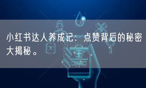 小红书达人养成记：点赞背后的秘密大揭秘。