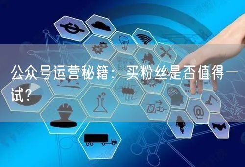 公众号运营秘籍：买粉丝是否值得一试？