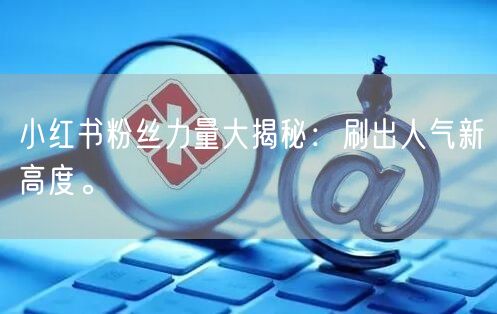 小红书粉丝力量大揭秘：刷出人气新高度。