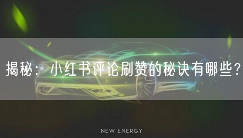 揭秘：小红书评论刷赞的秘诀有哪些？