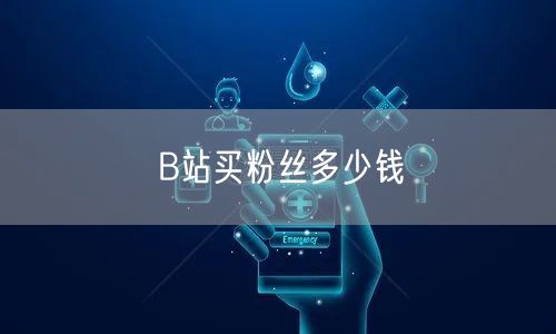 B站买粉丝多少钱