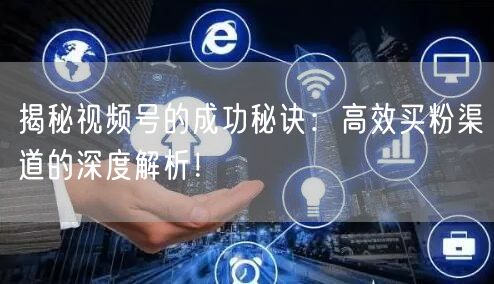 揭秘视频号的成功秘诀：高效买粉渠道的深度解析！