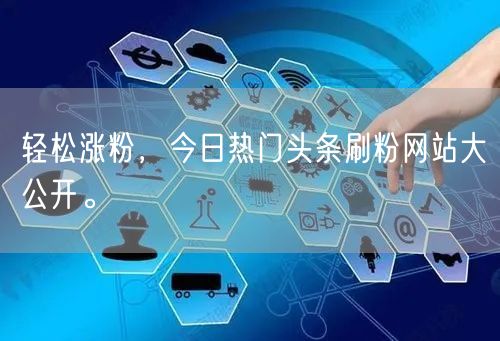 轻松涨粉，今日热门头条刷粉网站大公开。