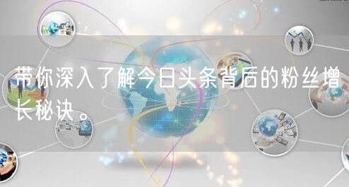 带你深入了解今日头条背后的粉丝增长秘诀。
