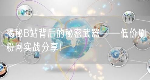 揭秘B站背后的秘密武器——低价刷粉网实战分享！