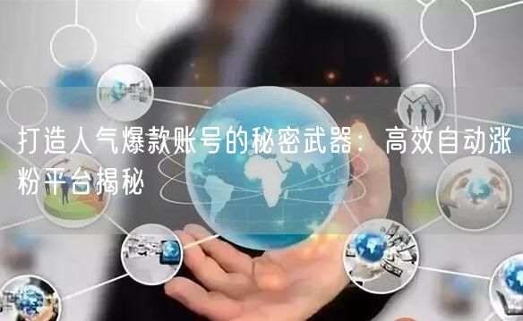 打造人气爆款账号的秘密武器：高效自动涨粉平台揭秘