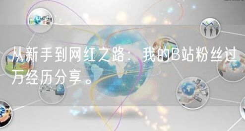 从新手到网红之路：我的B站粉丝过万经历分享。