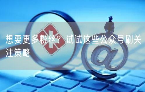 想要更多粉丝？试试这些公众号刷关注策略