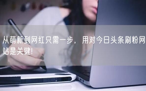 从萌新到网红只需一步，用对今日头条刷粉网站是关键!