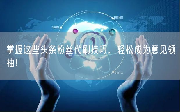 掌握这些头条粉丝代刷技巧，轻松成为意见领袖！