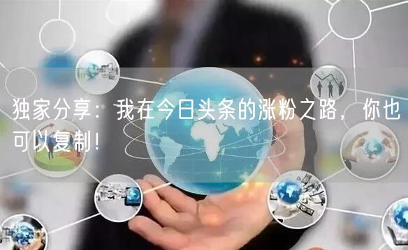 独家分享：我在今日头条的涨粉之路，你也可以复制！