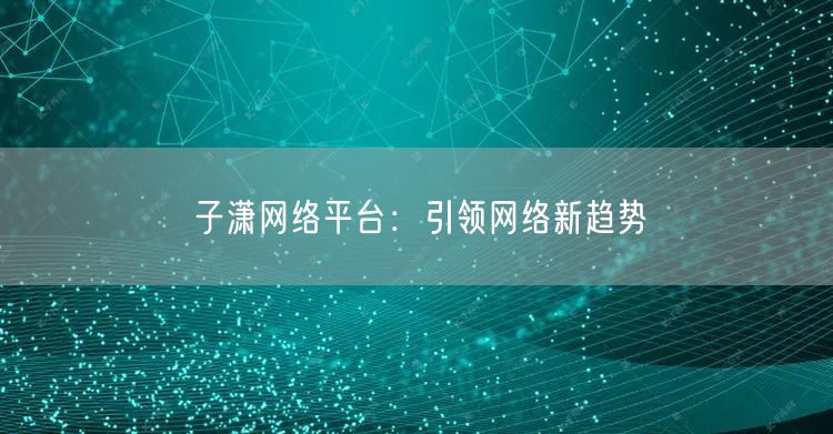 子潇网络平台：引领网络新趋势