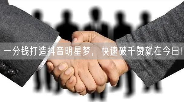 一分钱打造抖音明星梦，快速破千赞就在今日！