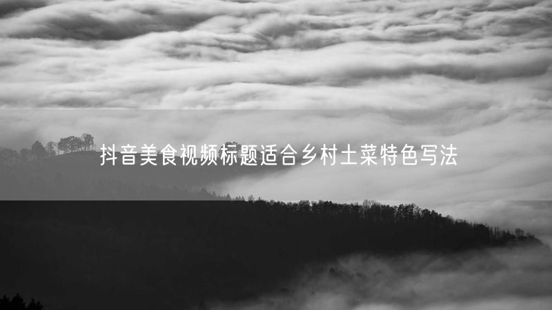 抖音美食视频标题适合乡村土菜特色写法